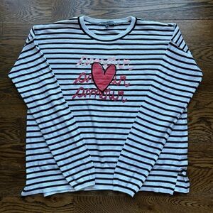 Elliott Lauren “Amour Amour Amour” Valentine’s Day Heart Sweater | Size Medium